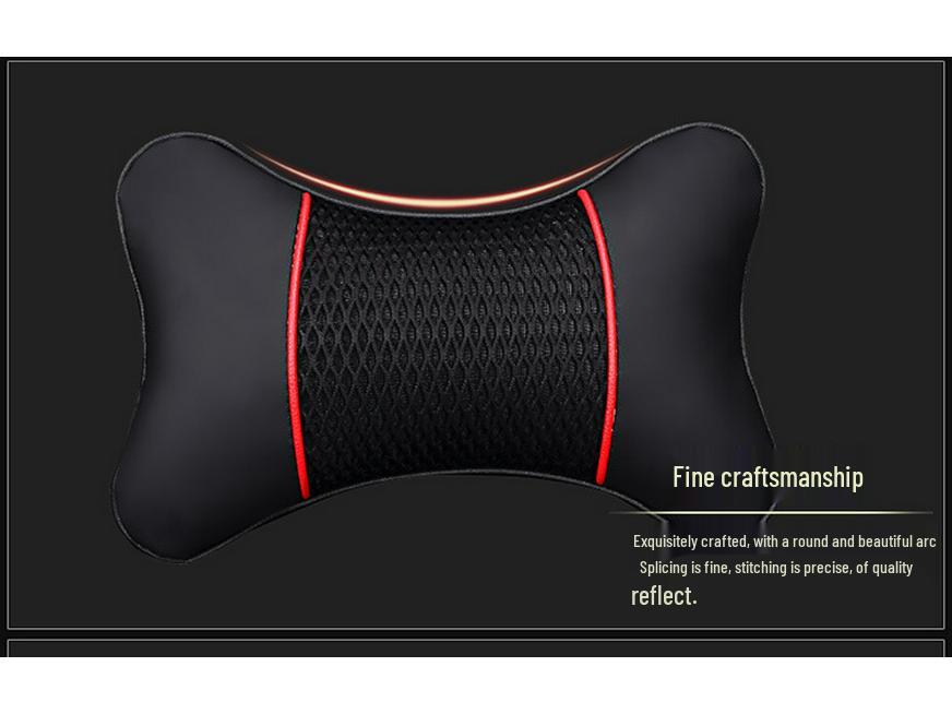 Poduszka podpierająca kark na zagłówek samochodowy, 3D Skóra na wszystkie pory roku