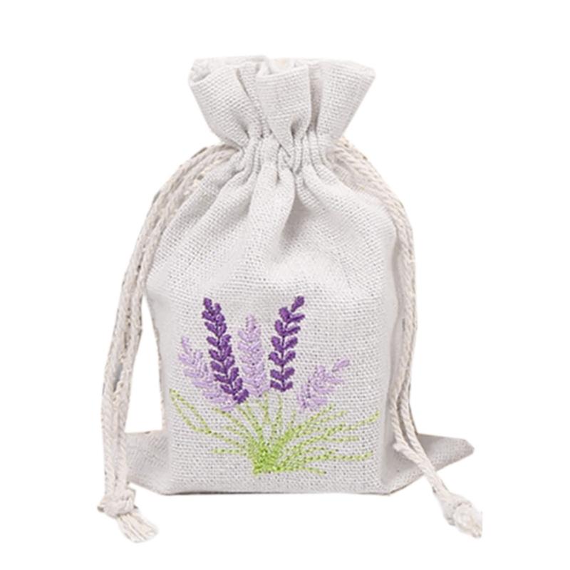 Multipurpose Cotton and Linen Sachet Lavenders Bags with Drawstring for Spices, Herbs, and Jewelry 10Pieces