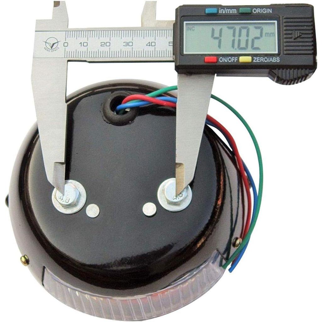 APSMOTIV Vintage Duolamp Tail Light Chrome 12V Rear Stop & License Plate Real Light Red/Amber Lens for Ford A Rat Harley 1950 Dodge Truck Classic