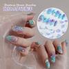 Decorações Sonhadoras para Unhas Gelo Transparente Concha Luminosa Estrela do Mar Fada Azul Roxo Resina Iridescente Acessórios para Unhas
