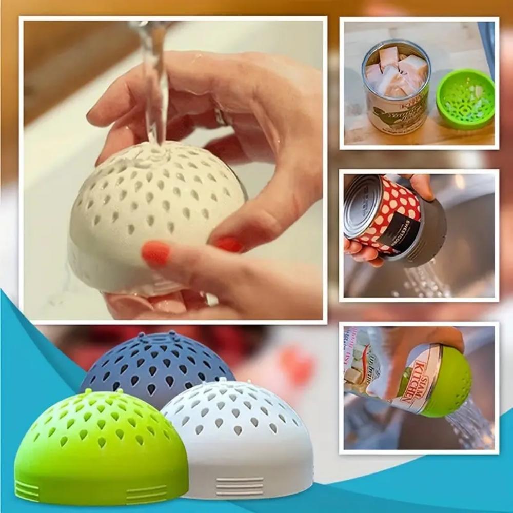 Kitchen strainer, multi-purpose mini strainer, portable mini can drain, silicone material, for draining chickpeas and canned fru