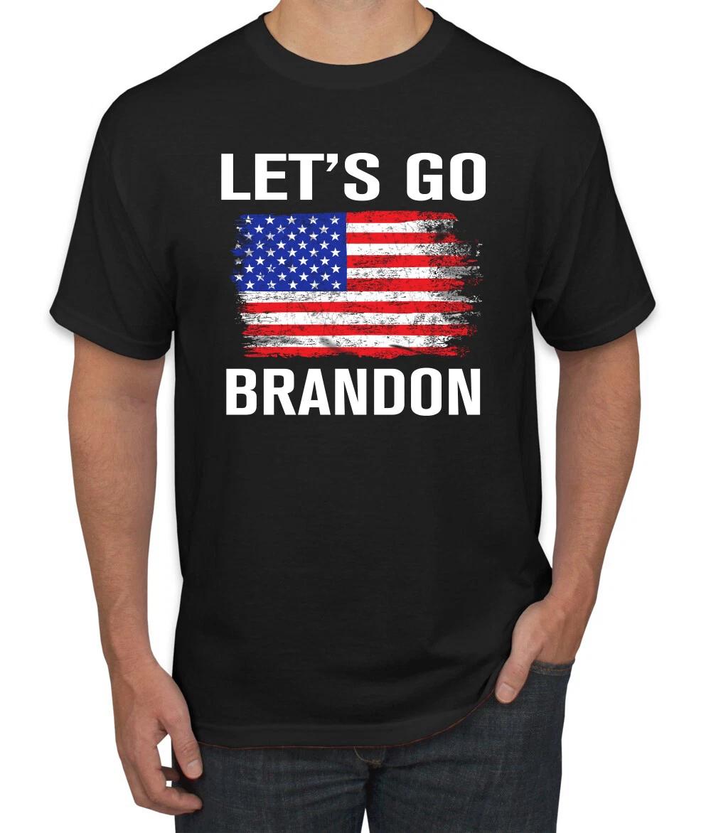 Lets Go Brandon Flag Political Men Graphic T- Shirt M