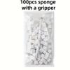 100pcs Pat-pat Gel Sponge Block, Grab-grab Clip, Nail Art Gradient Blush, Mini Tofu Block, Nail Salon Dedicated Grab-grab Pen