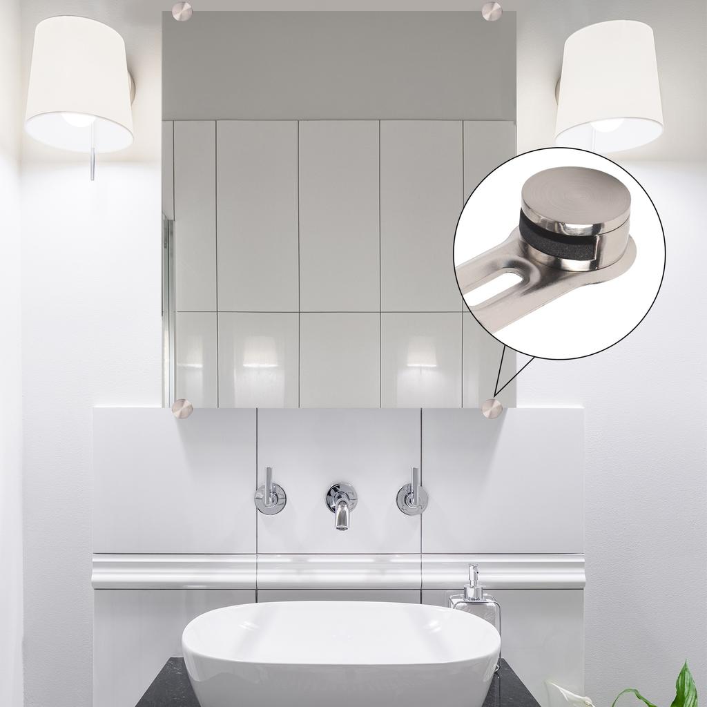 4PCS Zinc Alloy Glass Clamp Mirror Holder For Heavy Glass Pictures Acrylic Glass For Mounting Mirrors Glass Pictures Paintings