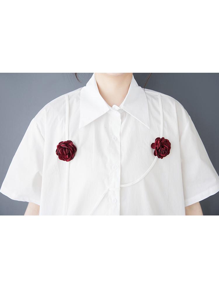 Xitao Loose Patchwork Flower Shirt HQQ2432