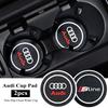 2026 Hot 2Pcs Car Coaster Water Cup Bottle Holder Anti-slip Pad Mat For A3 A4 A5 A6 A7 A1 A2 Q3 Q4 Q5 Q7 S3 S4 S5 S6 RS3 RS4 RS5 TT