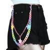 Punk Colorful Star Acrylic Belt Chain For Youth Men Women Summer Fashion Jewelry