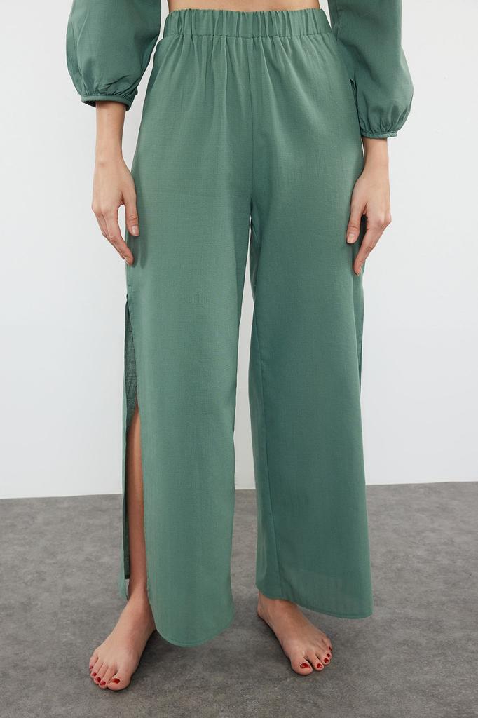 Women's Style Trousers Cinnamon Woven 100% Cotton Trousers