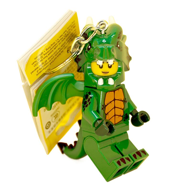 LEGO Figure Print Collection, Green Dragon Man Glow Keychain Building Blocks 1pcs KE224H KE224H