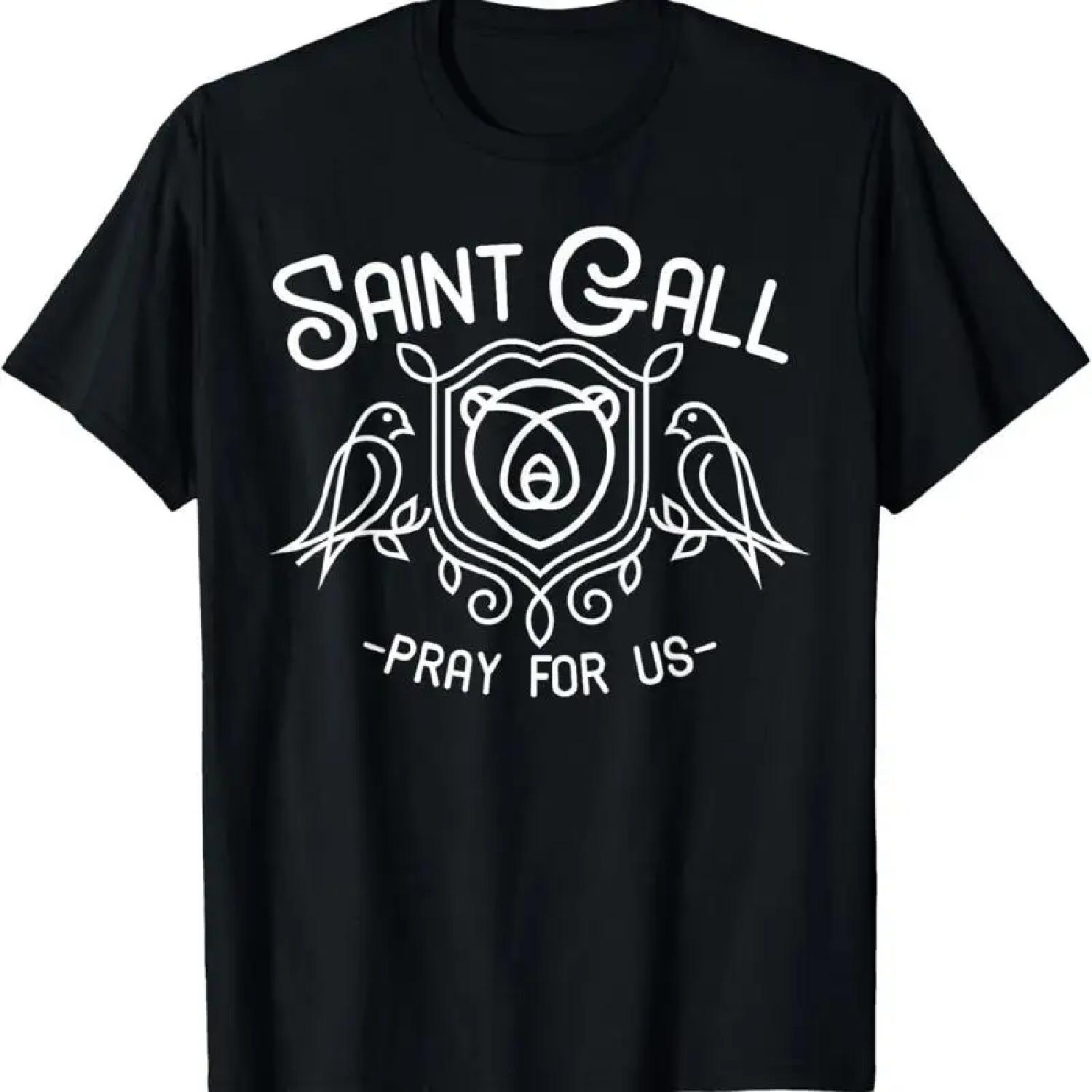 Святой Галл Галл Любитель Птиц Католические Ирландские Святые Футболка XXXXXL разноцветный