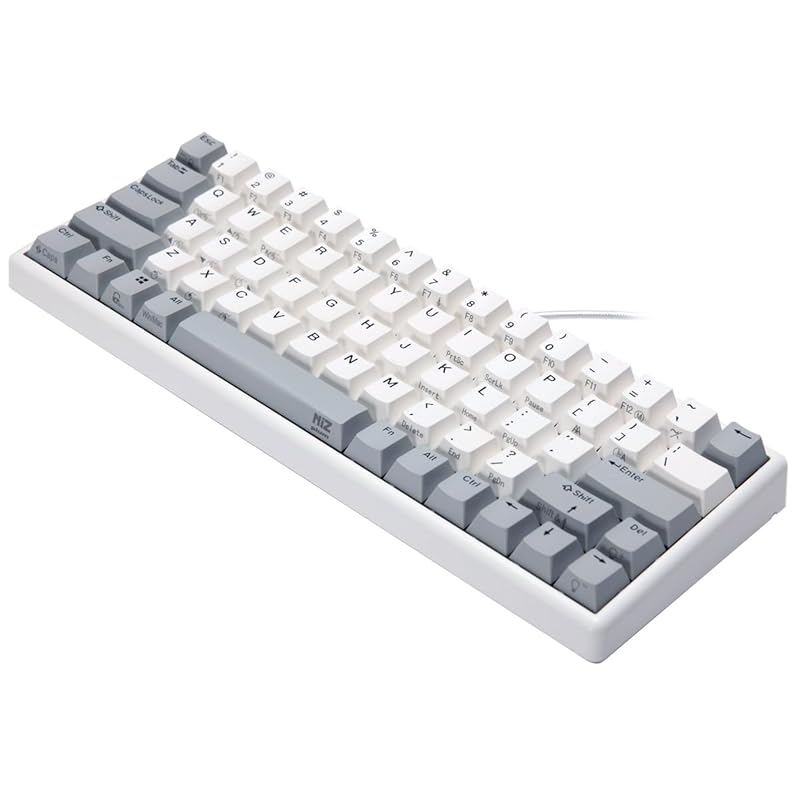 

NiZ keyboard [Atom66] Capacitive non-contact USB-C wired keyboard (cable detachable) white 66 keys Key load 35g English arrangement Equipped with PBT