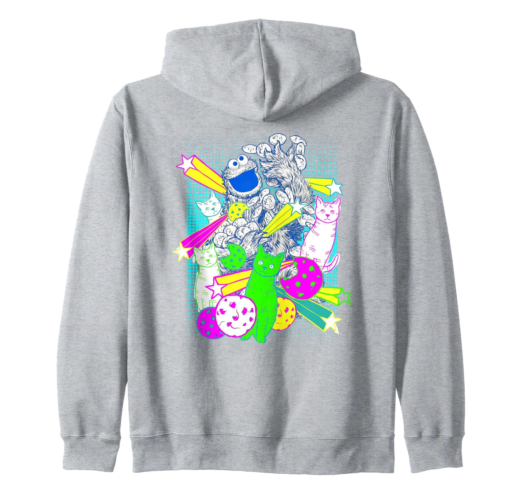 Толстовка с молнией Улица Сезам Печенька и Кошки