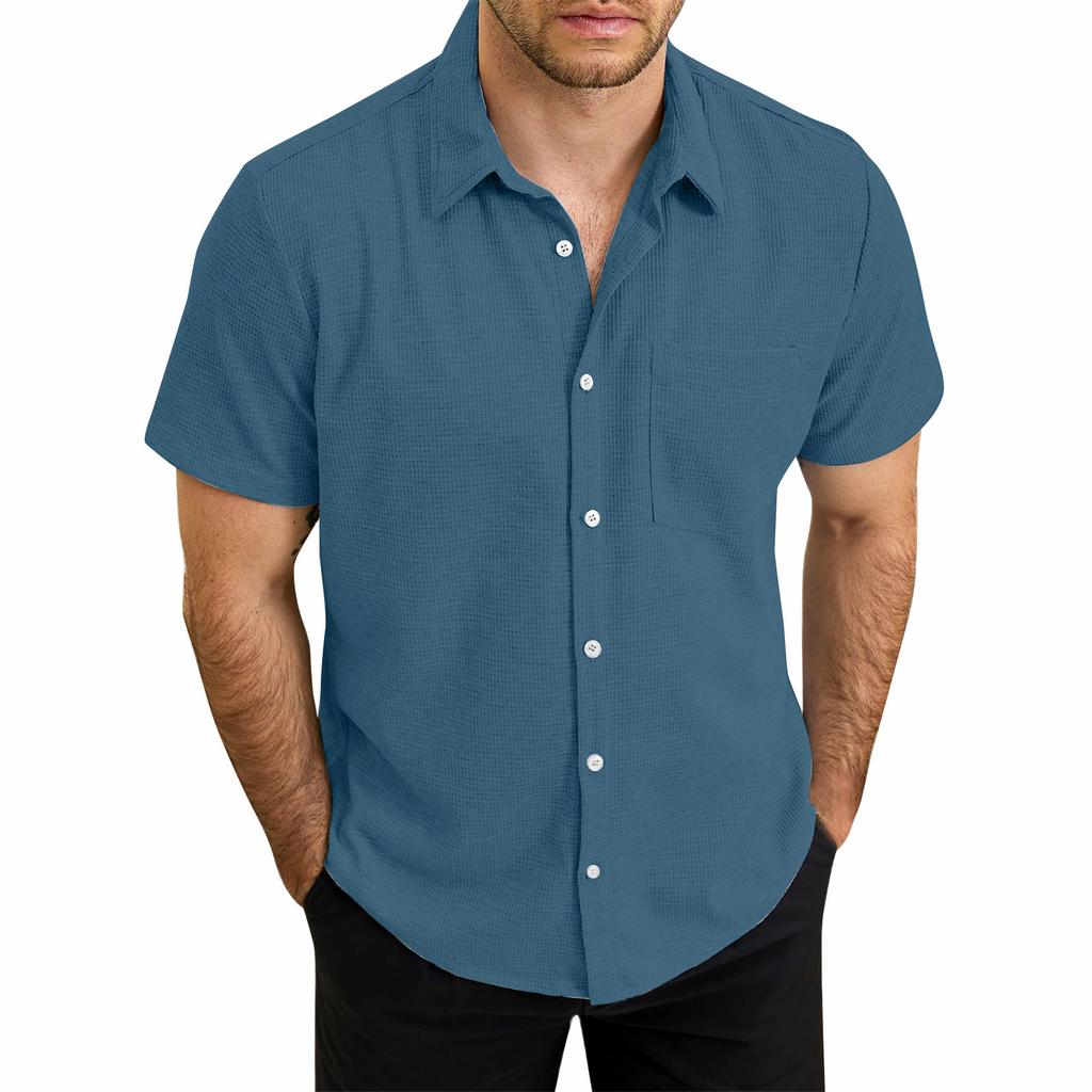 Hawaiian Shirt For Men, Men's Vintage Button Down Bowling Shirts Short Sleeve Summer Beach Shirt