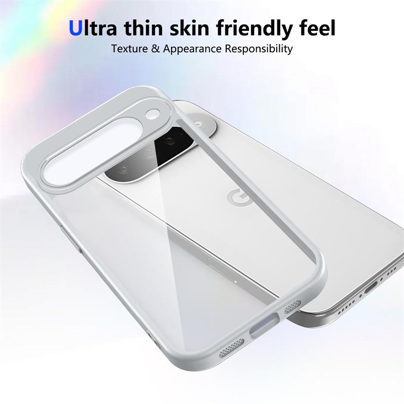 For Google Pixel 10 Pro Case Plating Silicone Bumper Shockproof Clear Back Cover Matte Hard Phone Case for Google Pixel 10 10Pro