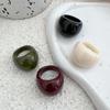 Ingemark 4 Farben Boho Kpop Harz Acryl Unregelmäßige Fingerringe für Damen 2026 Neuer Trend Vintage Knöchelringe Y2K Schmuck Geschenk