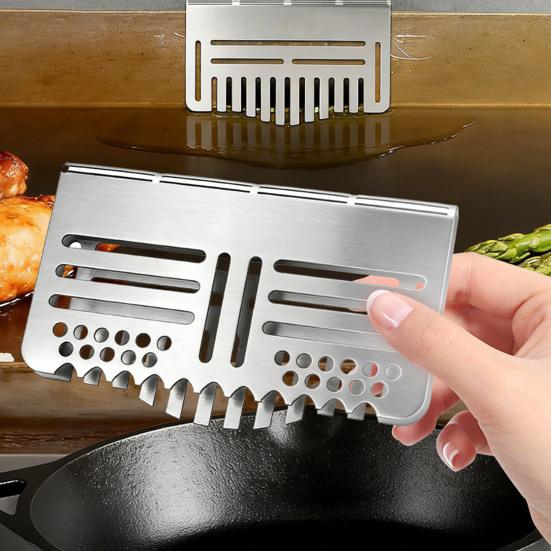 Protetor de Gordura Salpicos para Grelha Blackstone Acessório de Grelha em Aço Inoxidável Seguro para Lava-Louças Coador de Grelha Evita Queda de Alimentos Salpicos de Gordura
