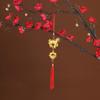 Red Gold Color Spring Festival Pendant Plastic with Tassel Zodiac Horse Pendant Traditional Good Luck Chinese New Year Gift
