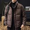 Men's 2025 Winter Retro Cropped Down Jacket - Thick, Warm 90% White Duck Down with Stand Collar