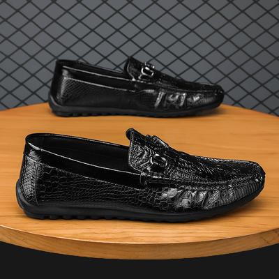 Autumn Business British Style Casual Leather Shoes Driving Soft-soled Lazy Black Doudou Tide Shoes