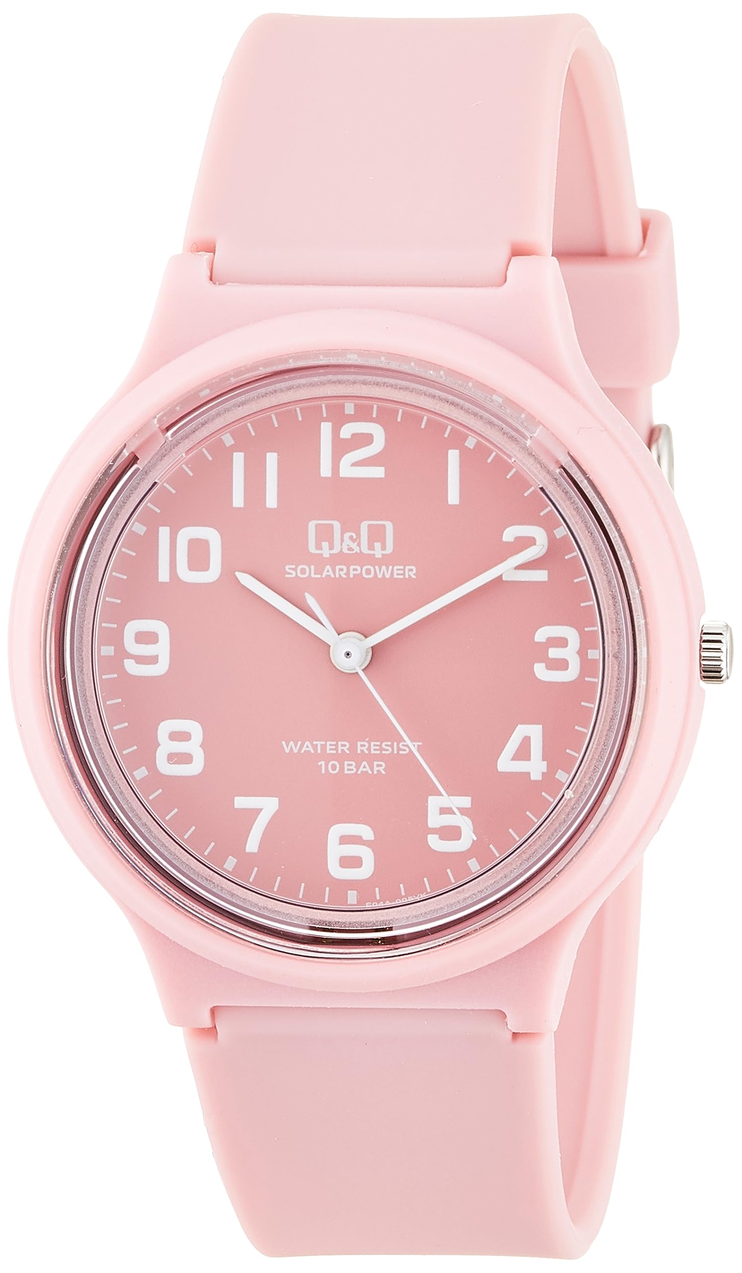 

Citizen Q&Q Analog Solar Watch, Resistant to 10 ATM, Urethane Strap, Pink, Classic