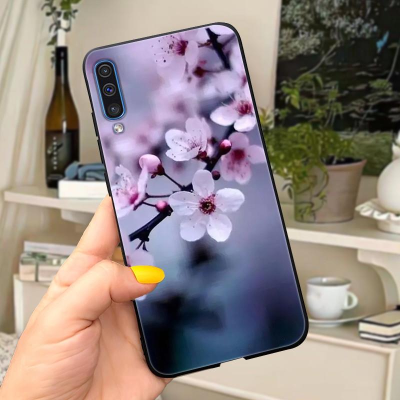 Phone Case For Samsung Galaxy A30s A50 Case Cute Silicone Black Back Covers on For Coque Samsung A50 s A50s A 30s Cover Bumper