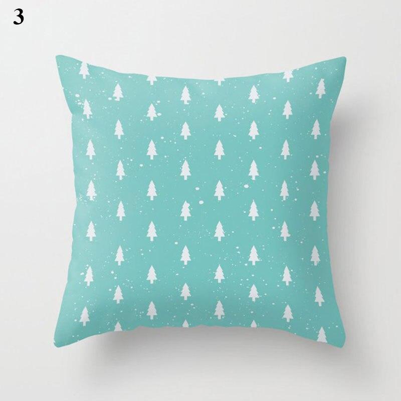 Light Blue Green Mint Color Geometric Printing Pattern Cushion Cover Home Living Room Sofa Decoration Square Pillow Pillow Cover