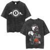 Death Note Ryuk Yagami Light Vintage Washed T Shirt Oversized Women Men Cotton Tshirt Fashion Short Sleeve Tshirts Streetwear