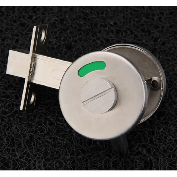Bathroom Indicator Lock Commercial Keyless Door Lock Universal Barn Door Bolt Stainless Steel WC Toilet Door Lockset Knob