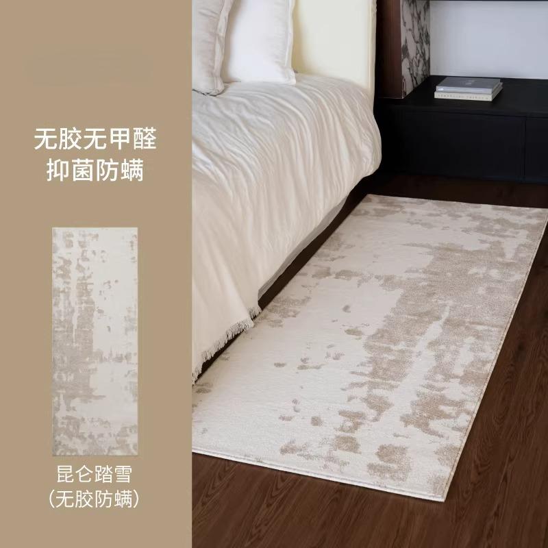 

Minimalism Carpets for Living Room Cream Style Bedroom Decor Carpet Plush Stripe Bedside Rug Fluffy Soft Home Thicken Floor Mat 50x120cm