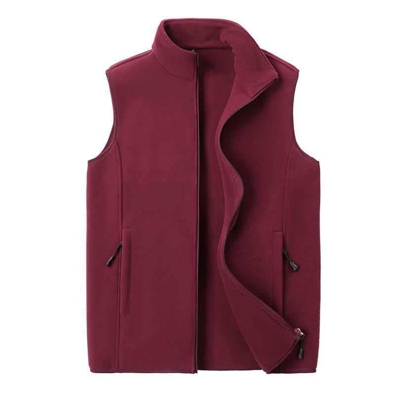 Gilet da Uomo Autunno e Inverno in Lana d'Agnello Caldo Imbottito Collo Alto Taglia Grande Casual Versatile Giacca di Tendenza Spalle