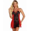 Chiffon Camisole Sexy Lingerie Deep V Camisole Skirt Set For Women