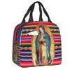 Custom Our Lady Of Perpetual Help Thermal Insulated Lunch Bags Women Catholic Virgin Mary Resuable Lunch Tote Storage Food Box