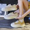 22 Spring, Summer, Autumn and Winter New Board Shoes Student Shoes Low-top Round Head Belt