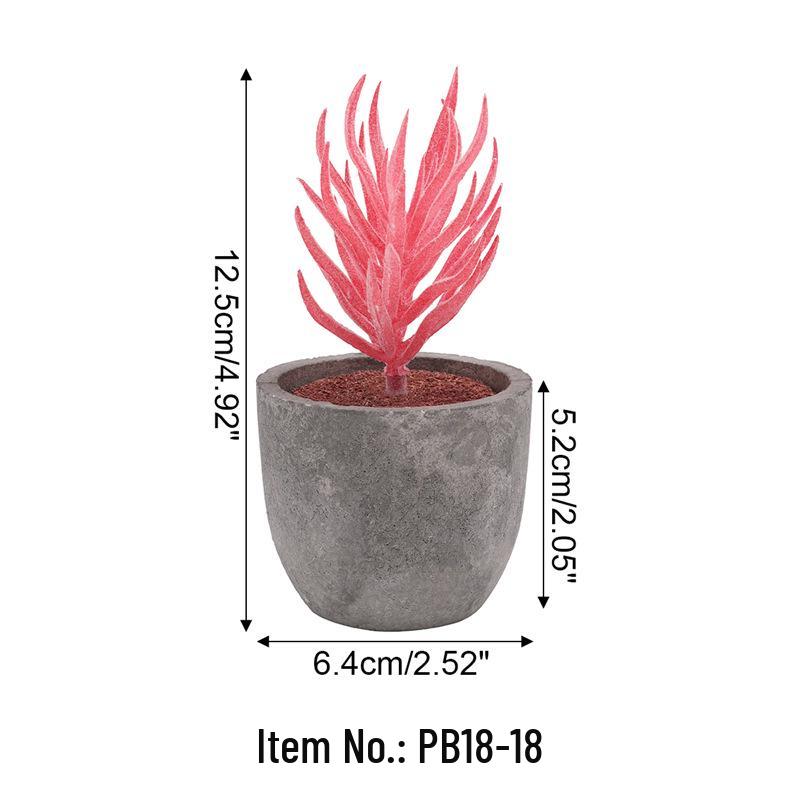 Indoor Retro Succulent Bonsai Fake Flower Ornament for Home and Living Room Décor