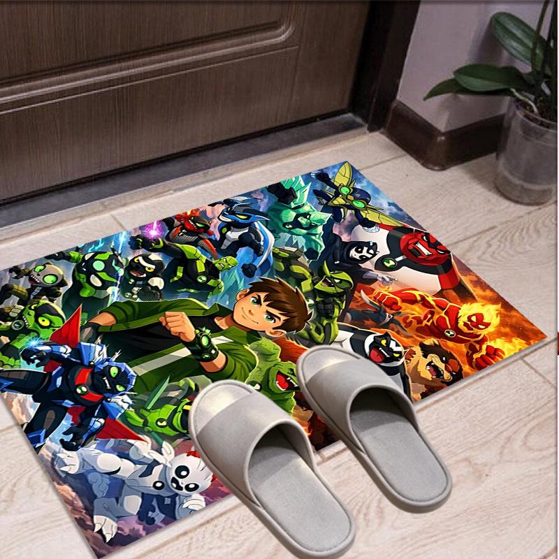 Ben 10 Cartoon Pattern Rug, Indoor/Outdoor Mat, for Picnic, Gameroom, Bedroom, Office, Living Room, Home Decor Carpet, Birthday Gift