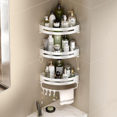 Bathroom Accessories Shelf Shower Shelves Shampoo Storage Rack Kitchen Storage Holder Punch-Free Wall Mounted Organizer