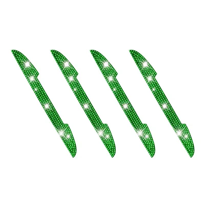 2/4Pcs Car Stickers Car Door Bowl Handle Protection Strip Rhinestone Inlay Rearview Mirror Anti-scratch Decal Auto Accessories