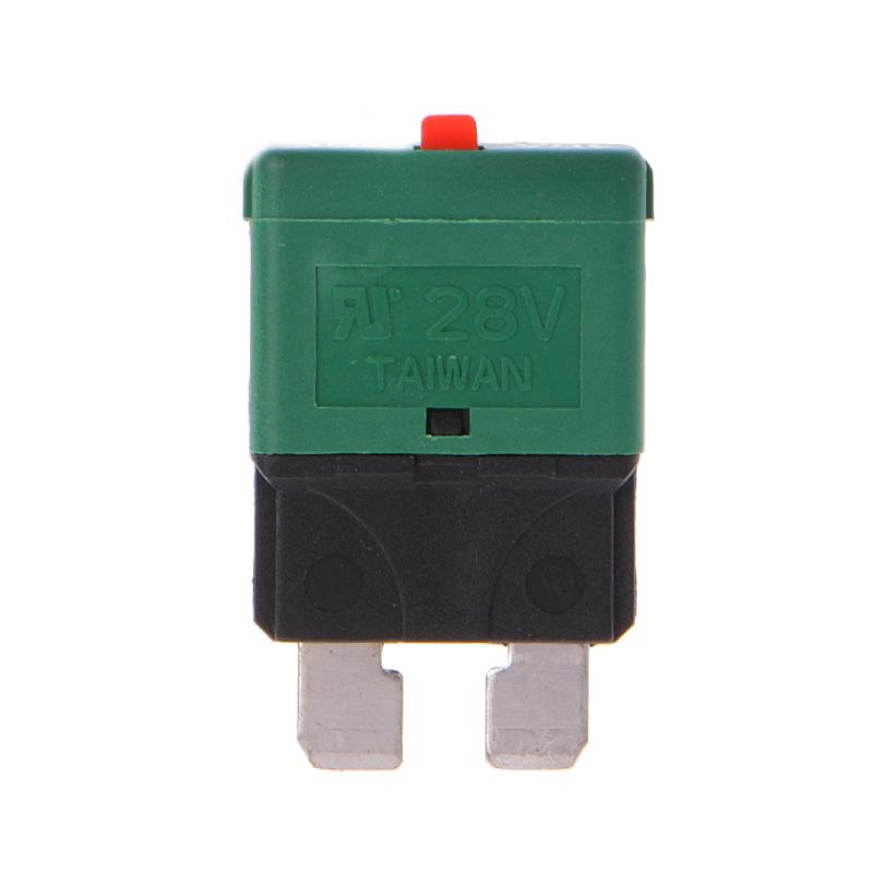 28V DC 5A-30A Manual Reset Circuit Breaker Blade Fuse Car Truck Motorcycle Vehicle Electronic Equipment Circuit Parts