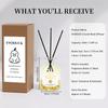Flameless Reed Diffuser Set 50ml-Bottle With Essential Oil & Rattan Reeds Car Air Freshener winter Christmas gift gift for woman