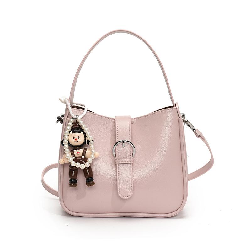Simple and fashionable portable small square bag, new trend texture versatile solid color versatile mother and child bag women's bag