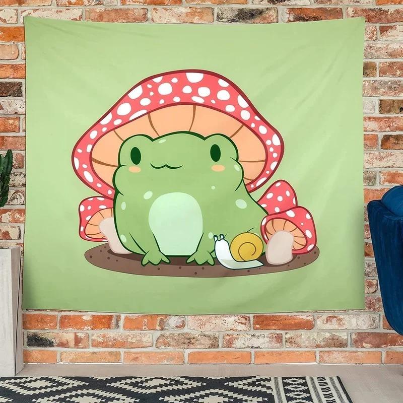 

Милый мультфильм Лягушка Декоративный Гобелен Домашний Декор Стены Офис Гостиная Гобелен 100x75cm