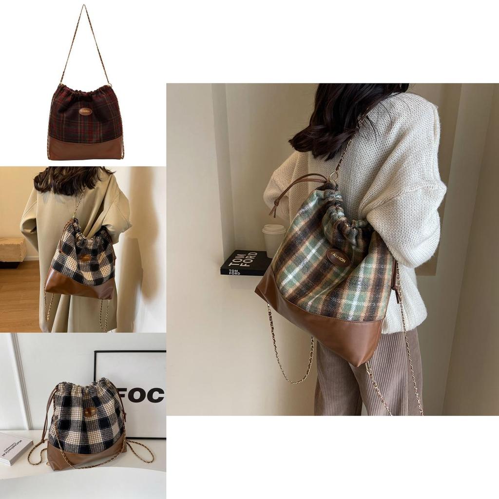 Chic Stylish Women's Tote Bag In Trendy Plaid Patterns Perfect For Daily Use
