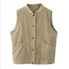 Gilet da Donna Cotone Senza Maniche Lino Denim Gilet Oversize Vintage Versatile Casual Bottoni Gilet