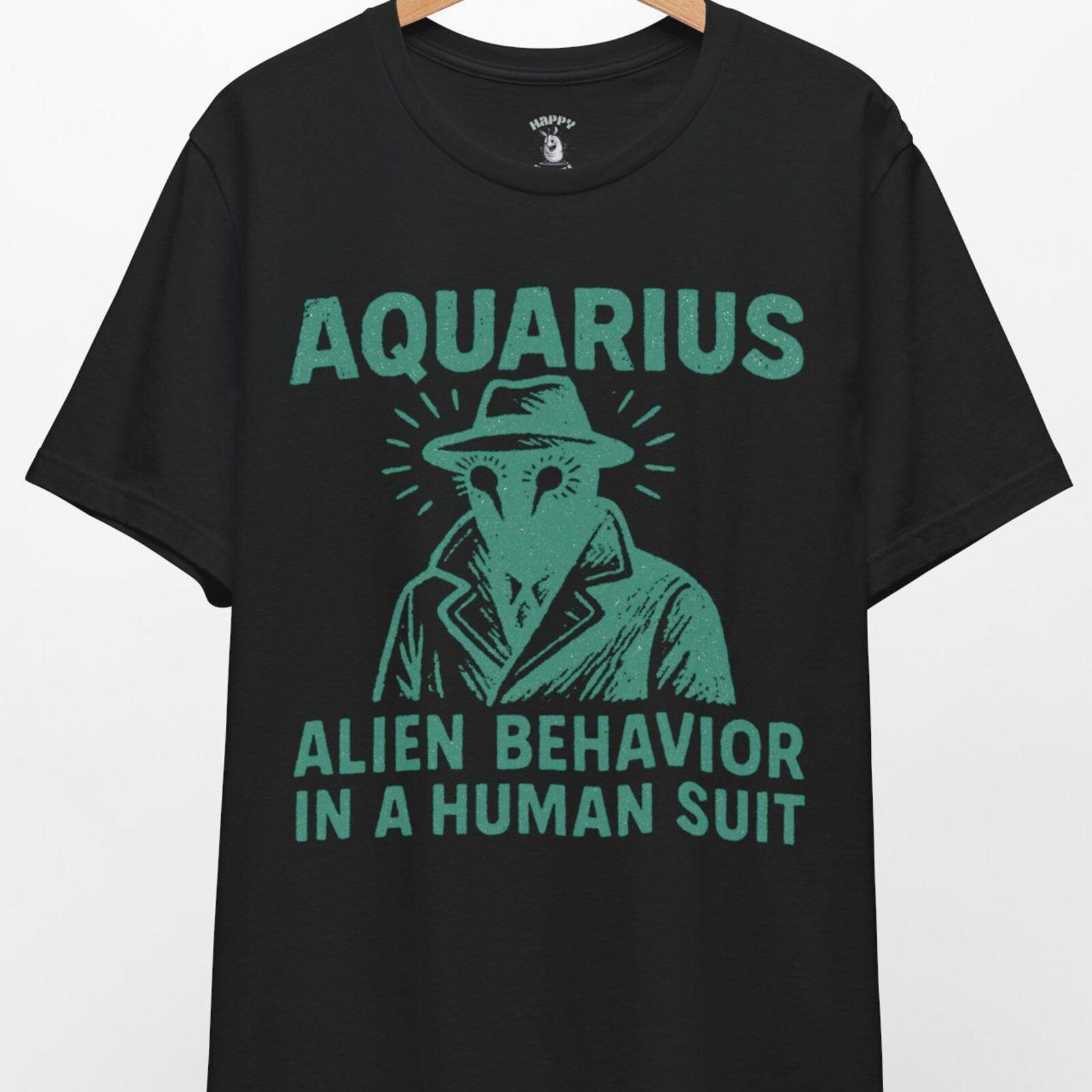 Remake Aquarius Alien Behavior Tee, Unisex Graphic T-Shirt, Zodiac Tee for Astro S