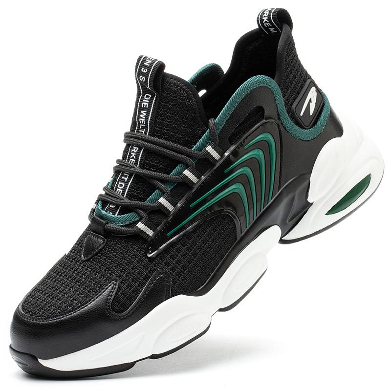 Skyddsskor för män som andas Ankelstövlar Ståltåhätta Herr Casual Boots Fungerar oförstörbar sko Punkteringssäker modesneaker