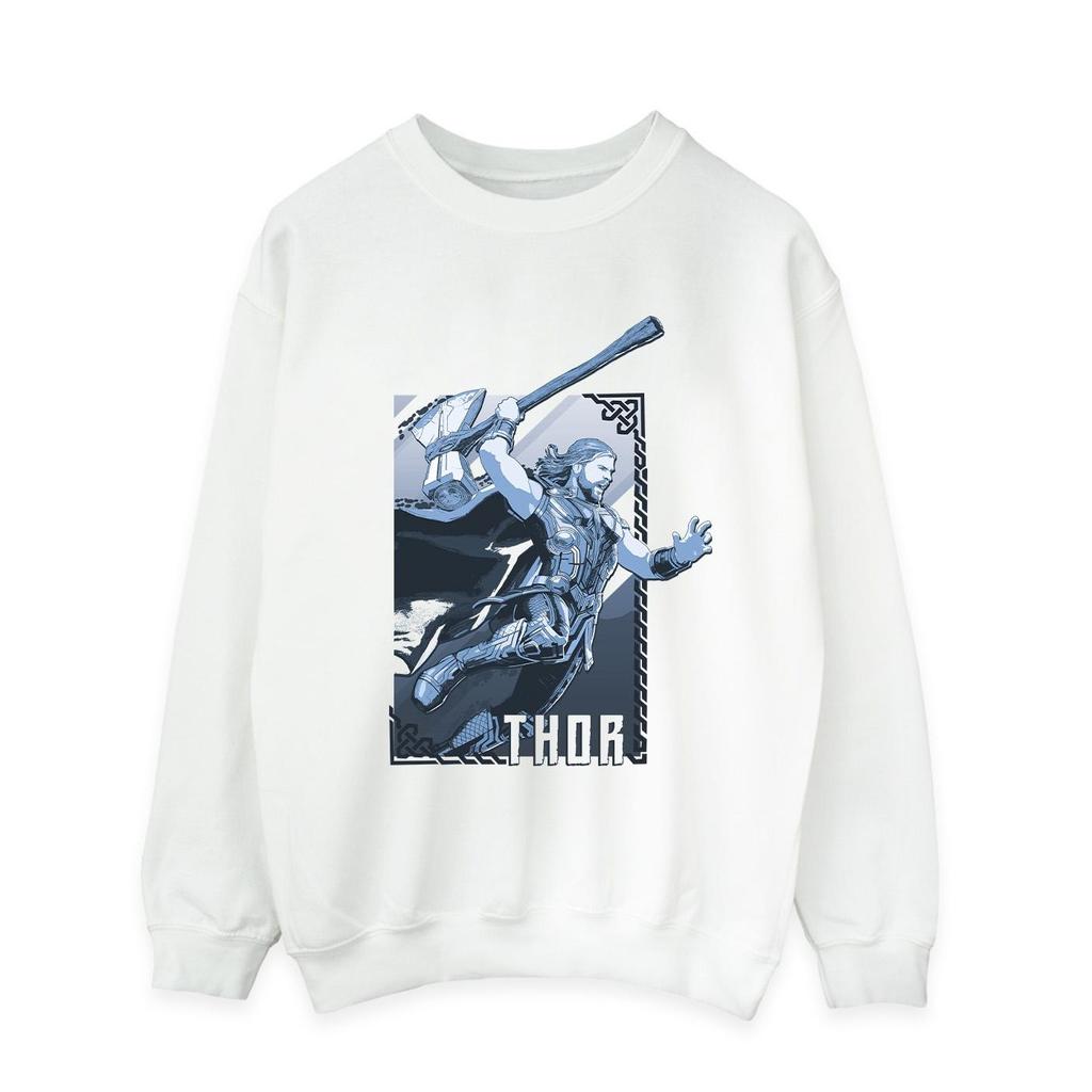 Marvel Mens Thor Love And Thunder Attack Sweatshirt