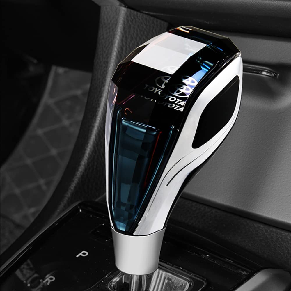 Compatible with Toyota Voxy 70 Series and Shift Gear Shift K9 Crystal LED Touch 7 Gear Stick Shift Car Shifter Universal Edge Plate Automatic Lighting