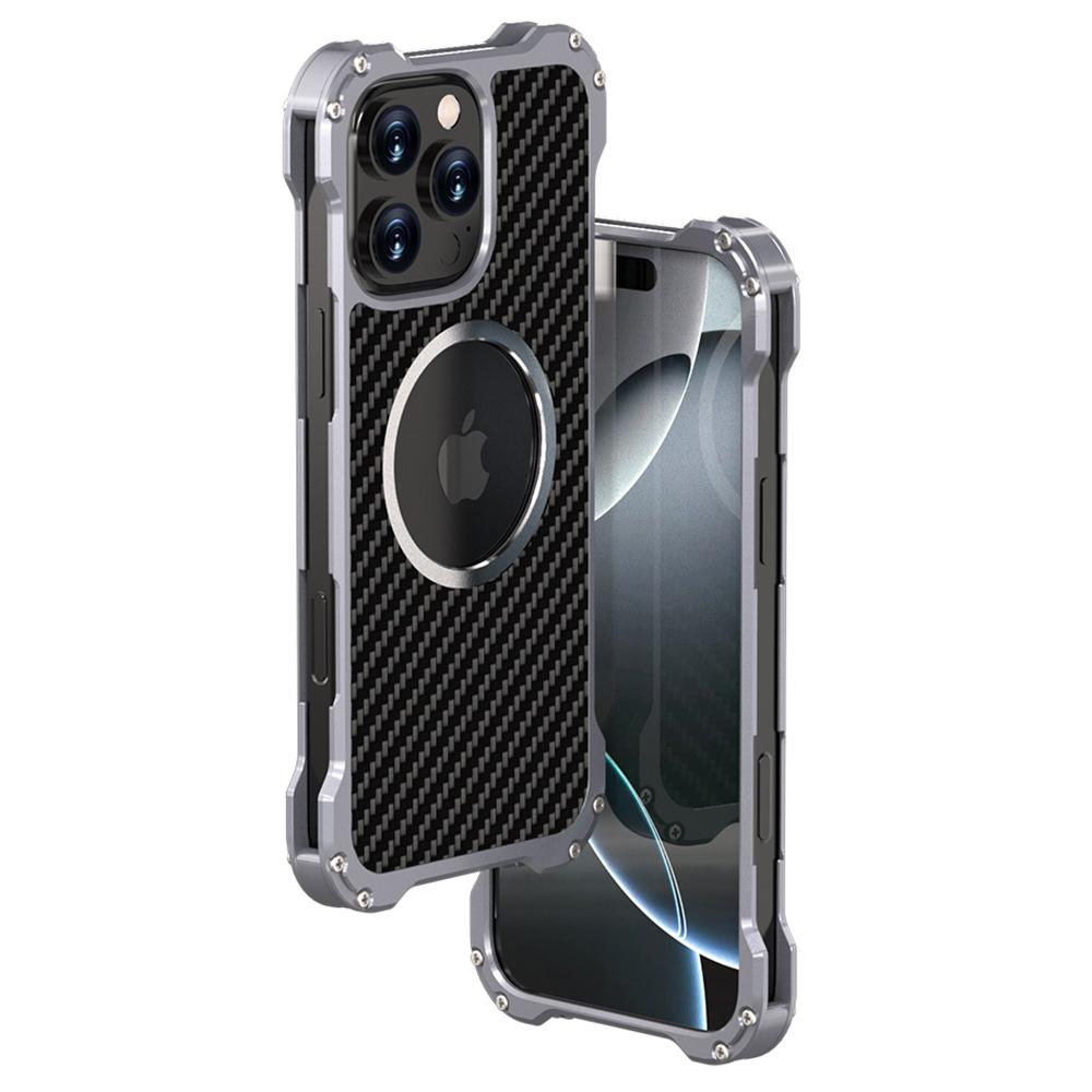 

Чехол R-JUST RJ-51 для iPhone 16 Pro Max, совместимый с MagSafe, ПК + Алюминиевый сплав, Полый чехол A