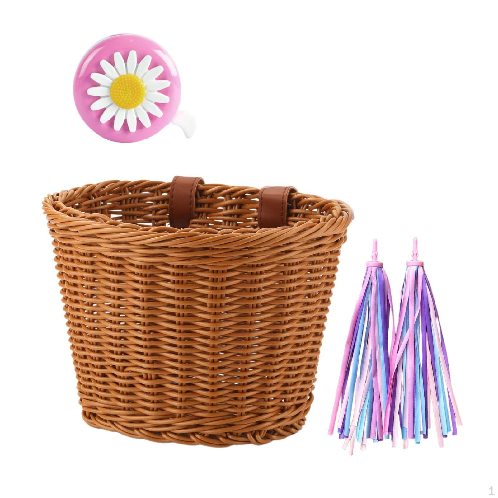 

Kids Bicycle Basket for Boys and Girls Brown