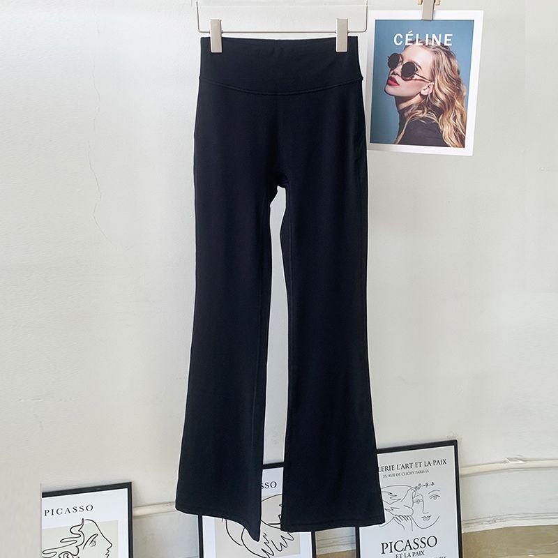 Lu Same Style Yoga Pants Female 2025 New Arrival High Waist Hip Lift No Embarrassment Line Loose Pants Bootcut Trousers Sports Pants